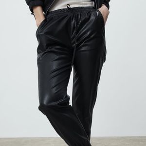 Zara Leather Joggers
